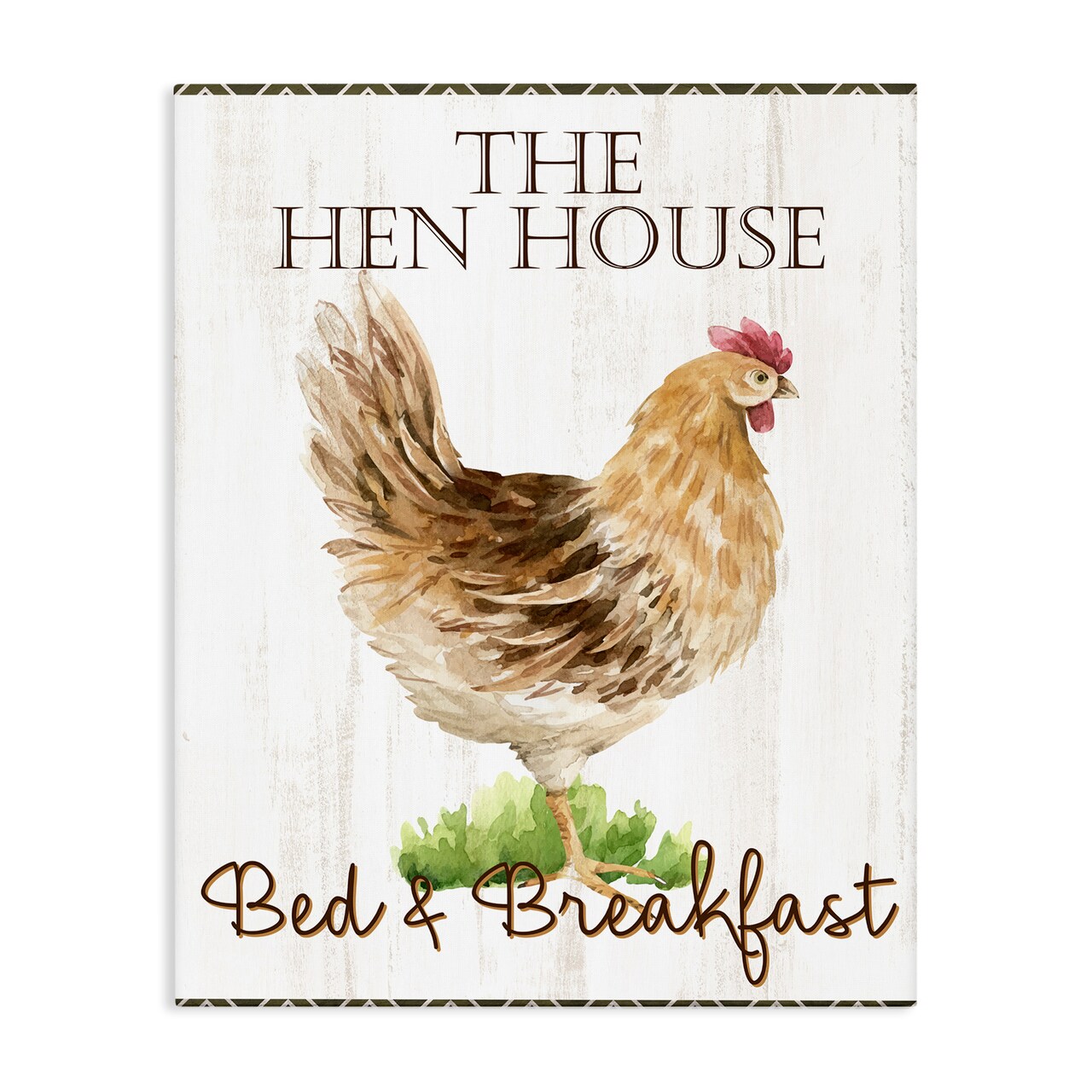 Stupell Industries Hen House Bed and Breakfast Canvas, design by Anne Bailey